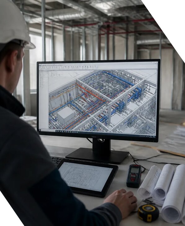 Создание BIM модели инженерных сетей для объектов в Кимовске